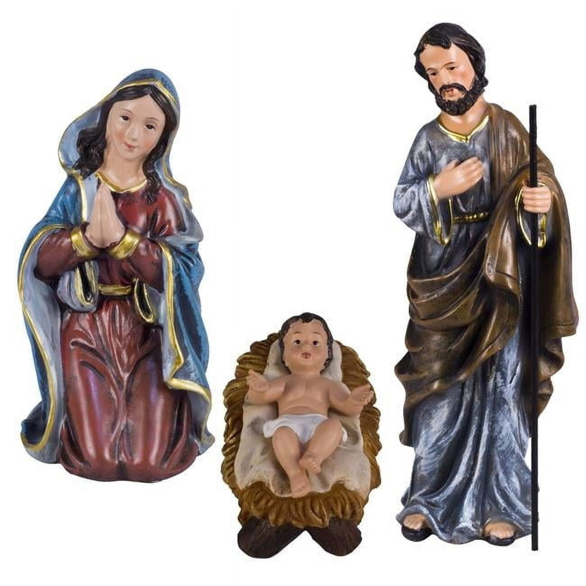 Queens of Christmas QC-NAT-12-HF 12 in. Holy Family Nativity Set - 3 Piece