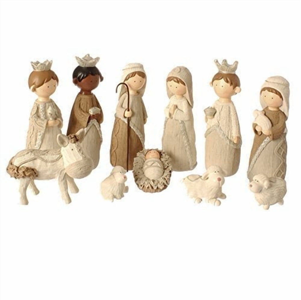 Raz Imports Tidings Of Joy 8.75" Knit Nativity, Set of 11
