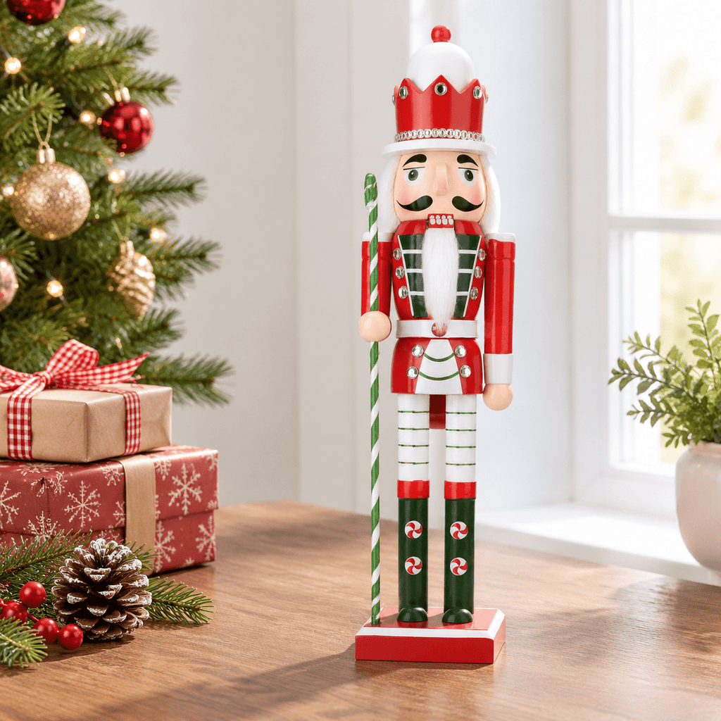 Red 15 Inch Christmas Soldier Nutcracker Figure Holiday Decor