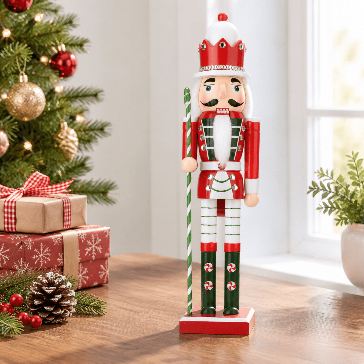 Red 15 Inch Christmas Soldier Nutcracker Figure Holiday Decor