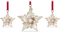 SWAROVSKI Christmas Ornament, 2021 Annual Edition, Festive, Set of 3, Champagne Crystal