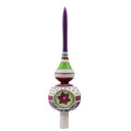 Santa Land 12.00In Visions Of Candyland Finial, Glass, Tree Topper Christmas 20M2010