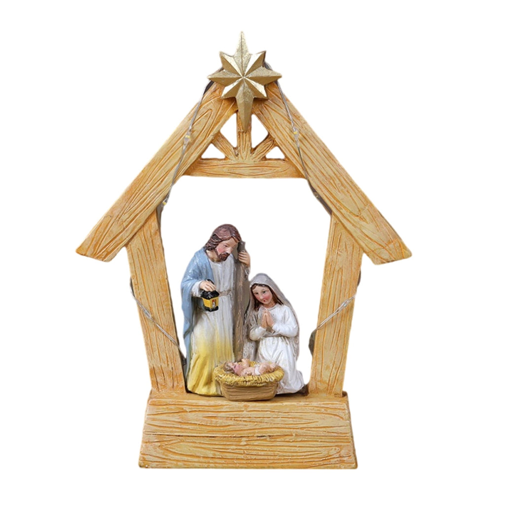Seasonal Nativitys Table Decoration Festive Manger Scene for Home or Office Christmas Display