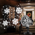 Uncahome Christmas LED Snowflake Projector Lights Outdoor, 3D Snowfall Projection Lamp Outside Waterproof, Black