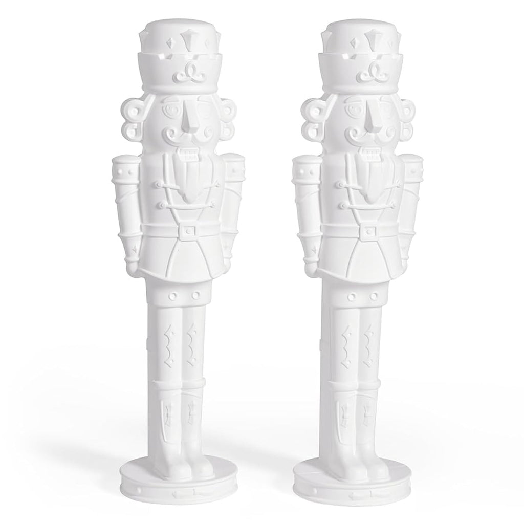 Step2 4 Foot Paintable Nutcracker Prince Jr Indoor Outdoor Holiday Christmas Decor, 2 Pack