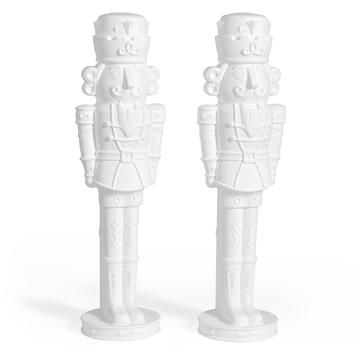 Step2 4 Foot Paintable Nutcracker Prince Jr Indoor Outdoor Holiday Christmas Decor, 2 Pack