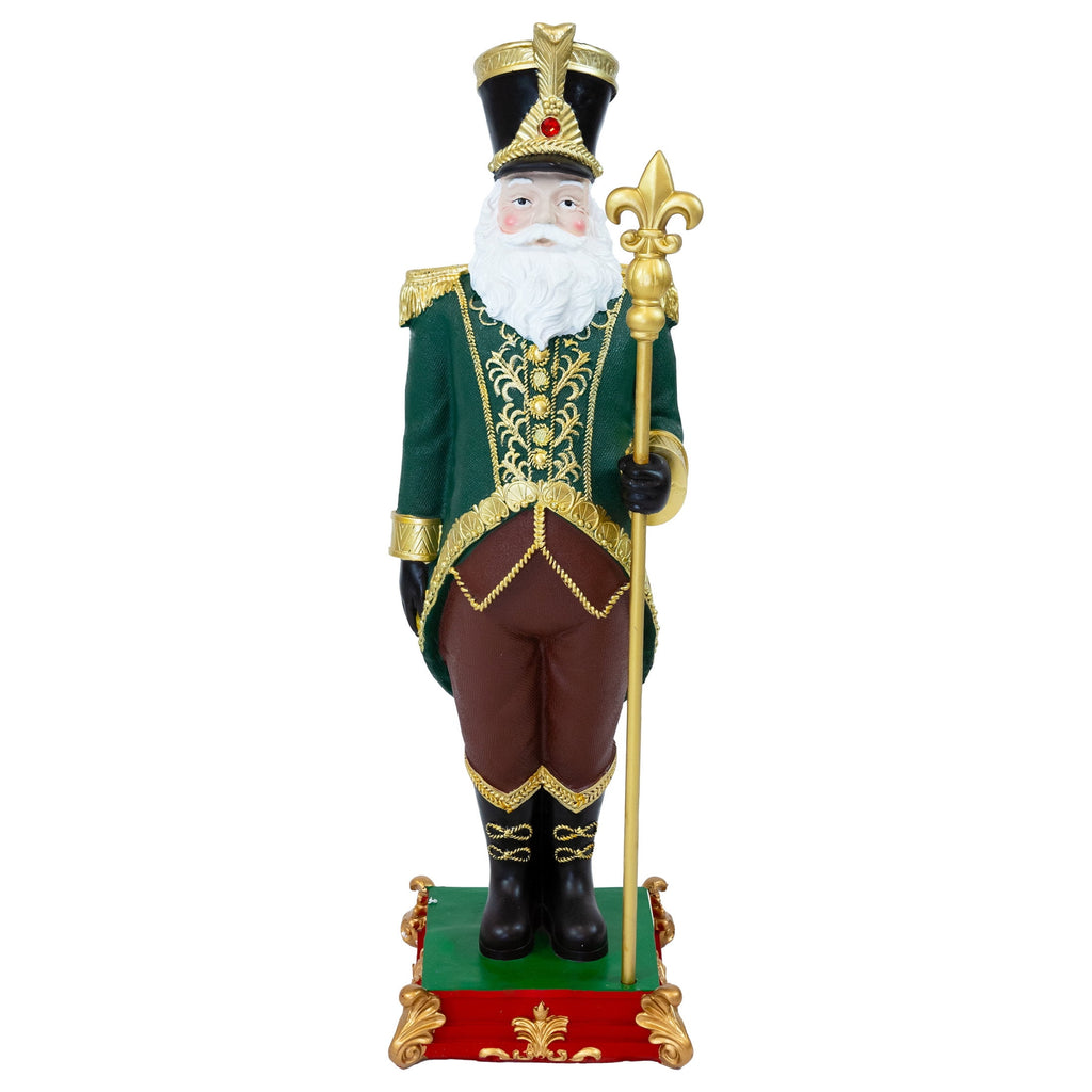Sunnydaze Green Polyresin Guardian of the North Pole Nutcracker Christmas Statue, 37"