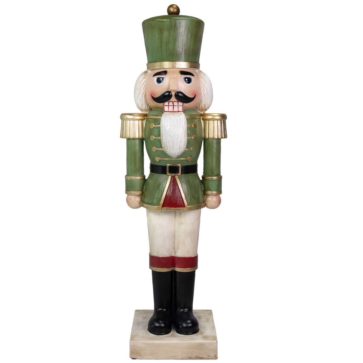 Sunnydaze Green Polyresin Ivan the Rustic Nutcracker Christmas Statue, 33" (2-Pack)