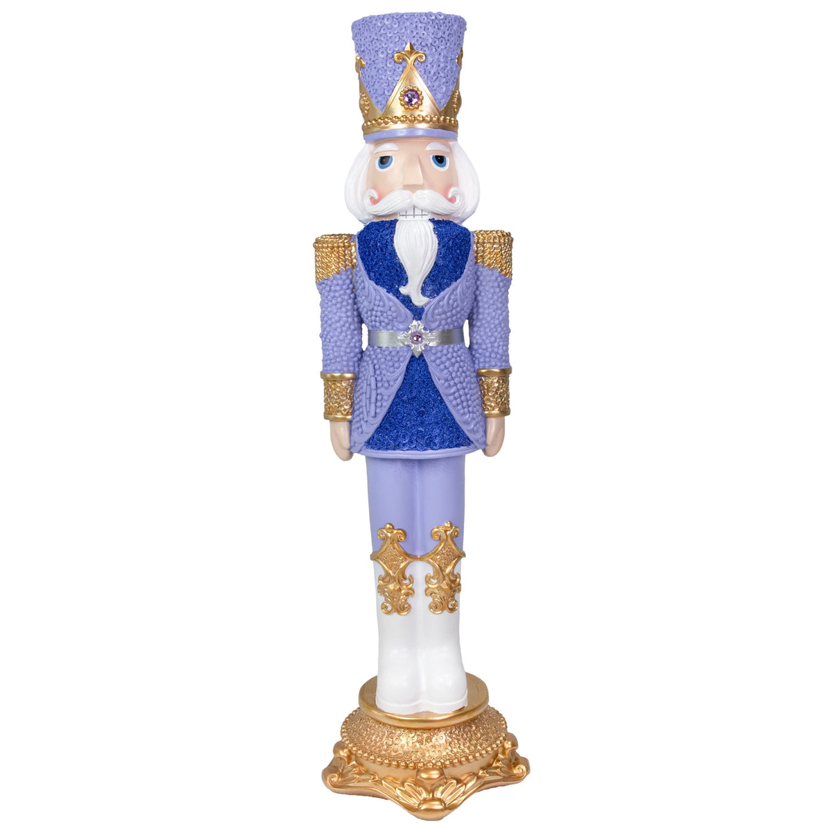 Sunnydaze Pink Polyresin Kenneth the Princely Nutcracker Christmas Statue, 37"