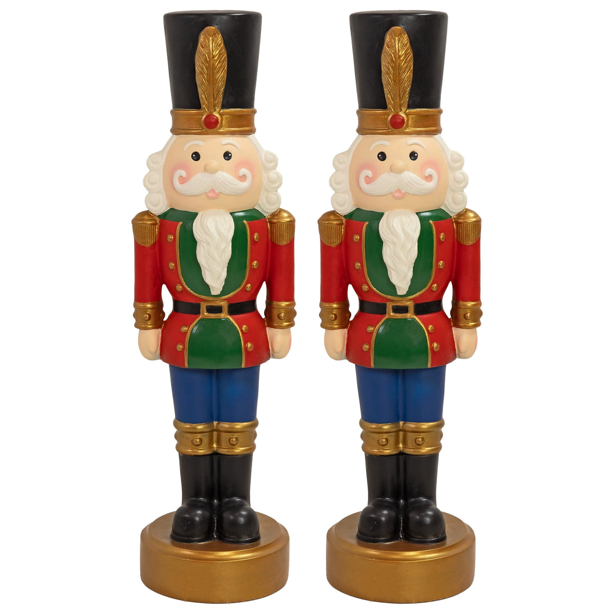 Sunnydaze Red Polyresin Tommy the Toy Soldier Nutcracker Christmas Statue, 37"