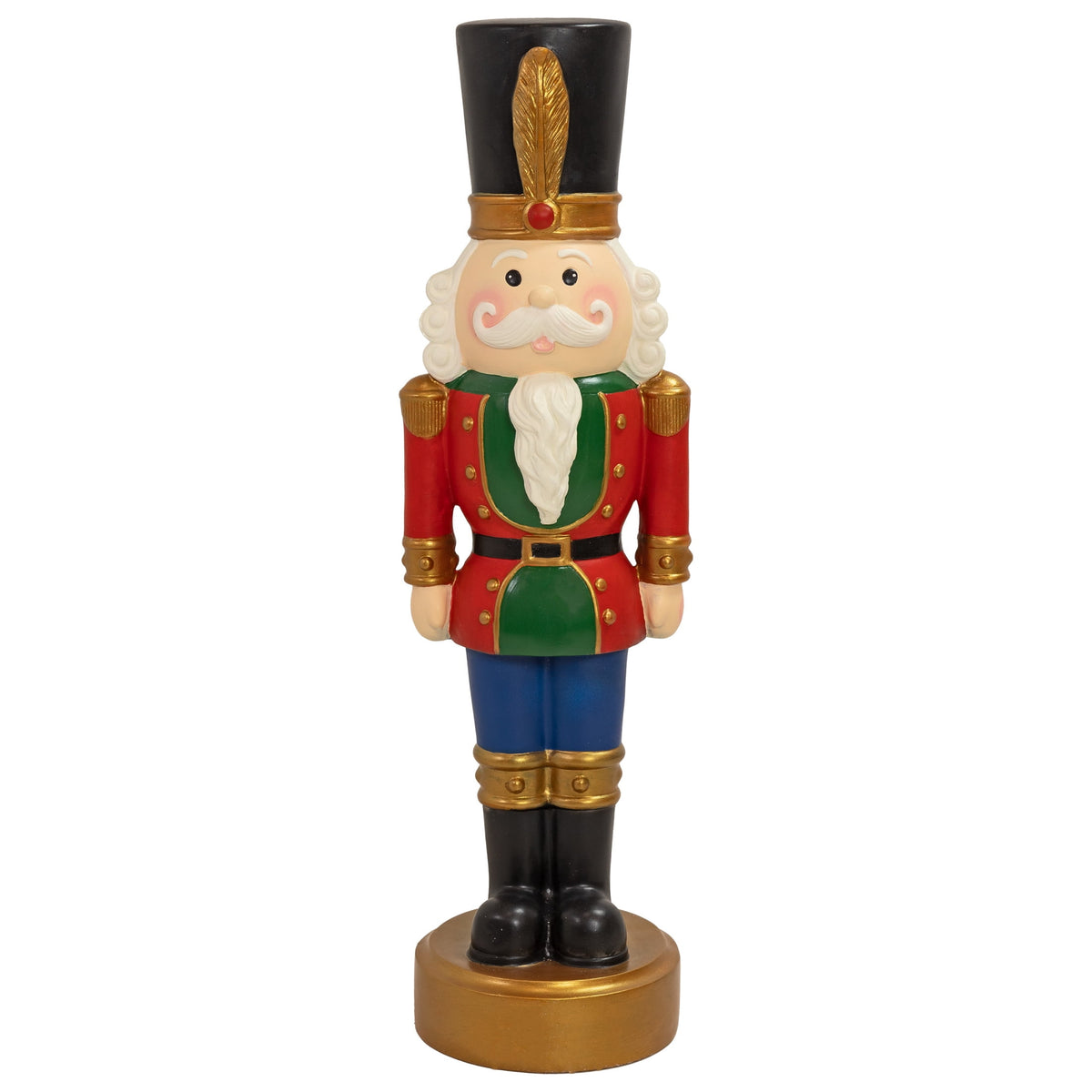 Sunnydaze Red Polyresin Tommy the Toy Soldier Nutcracker Christmas Statue, 37"