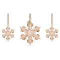 Swarovski Crystal Festive Annual Edition 2022 Ornament Set, Gold Tone, 5634890