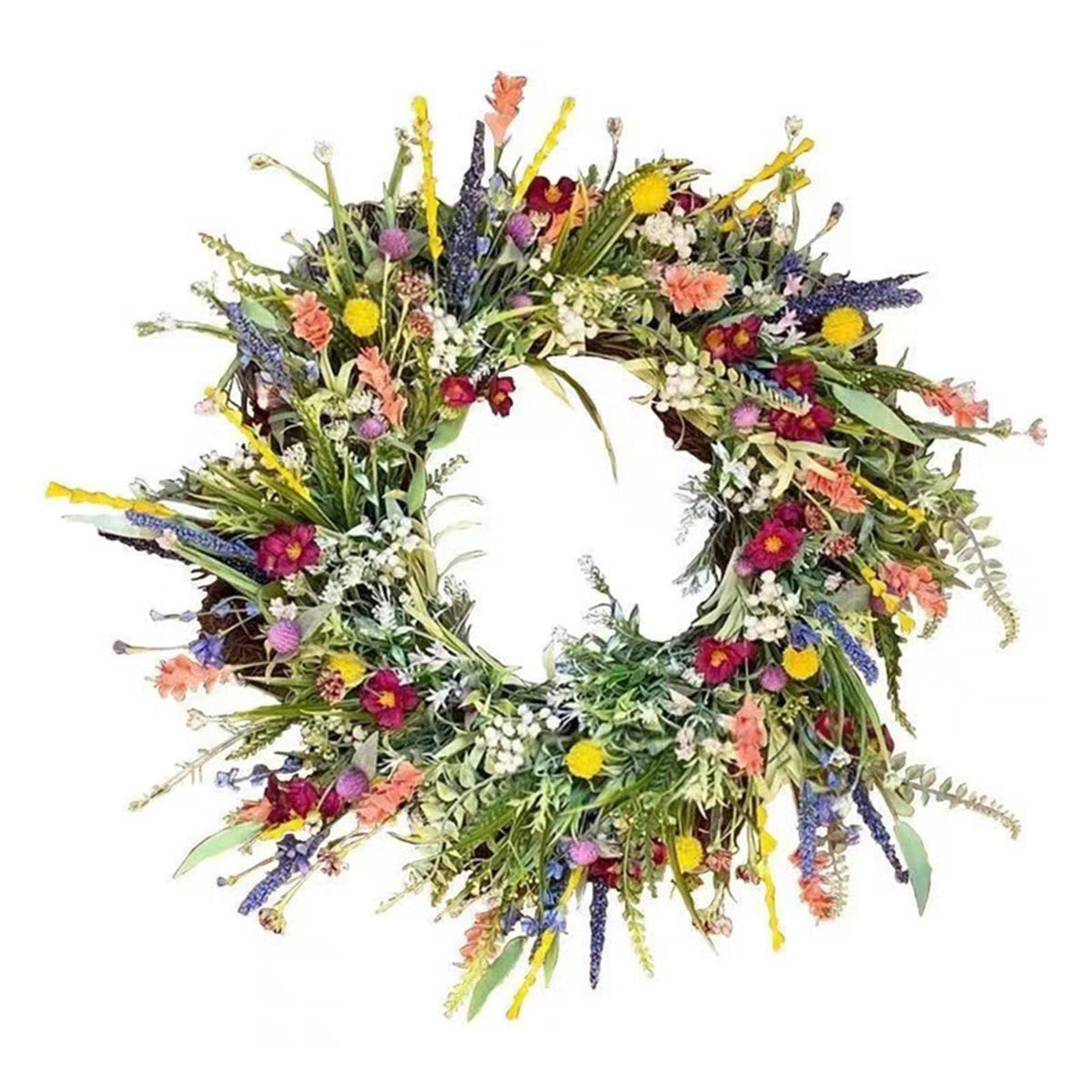 Texas Wildflower Wreath Spring And Summer Wreath Home Patio Door Hanging Decoration Dried Flowers Wreath Home Decor