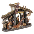 Ultym 20 inch Lighted Christmas Nativity Scene Set of 12 with Rustic Stable