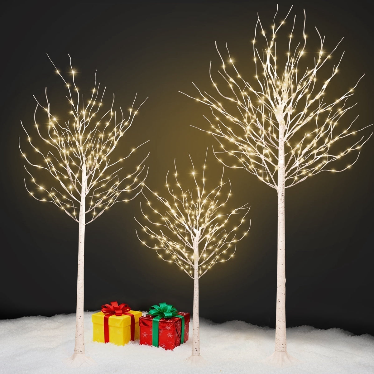 VIVATREES 12FT Pre-Lit Artificial Christmas Tree, 8165 Branch Tips 850 LED Lights, 10 Lighting Modes, PE+PVC Foliage, Foot Pedal Control Xmas Tree for Home, Office Decor