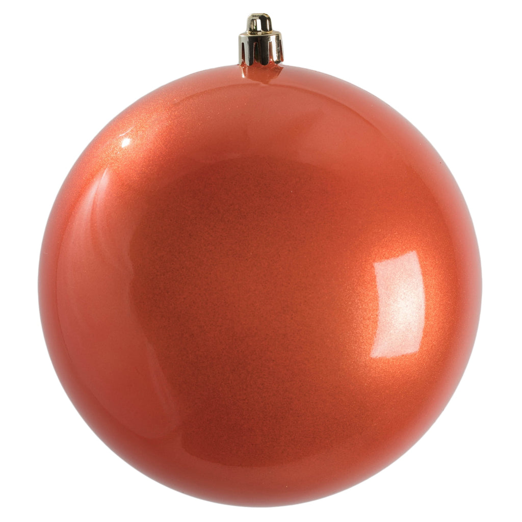 Vickerman 4.75" Coral Candy Ball Ornament, 4 per Bag