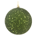 Vickerman 6" Moss Green Sequin Ball Ornament, 4 per Bag