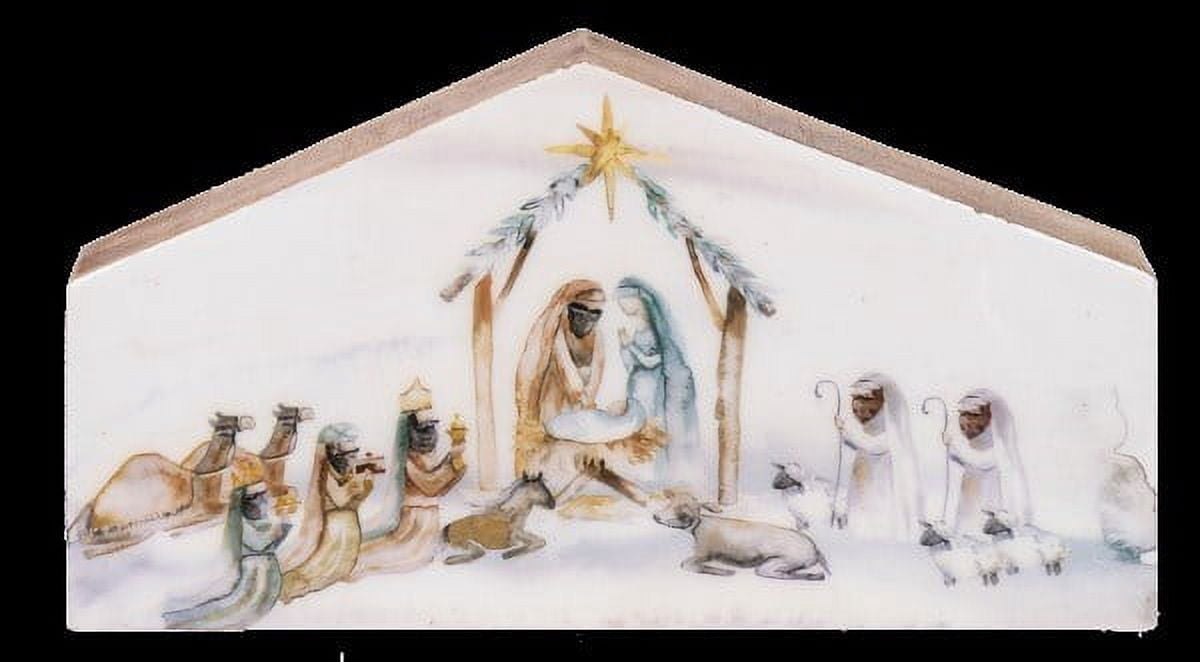 Watercolor Nativity Scene Block (12" x 6.5")