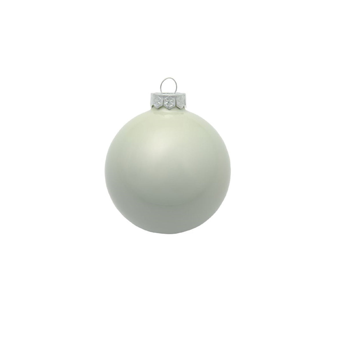 40ct Pearl Polar White Glass Ball Christmas Ornaments 1.25" (30mm)