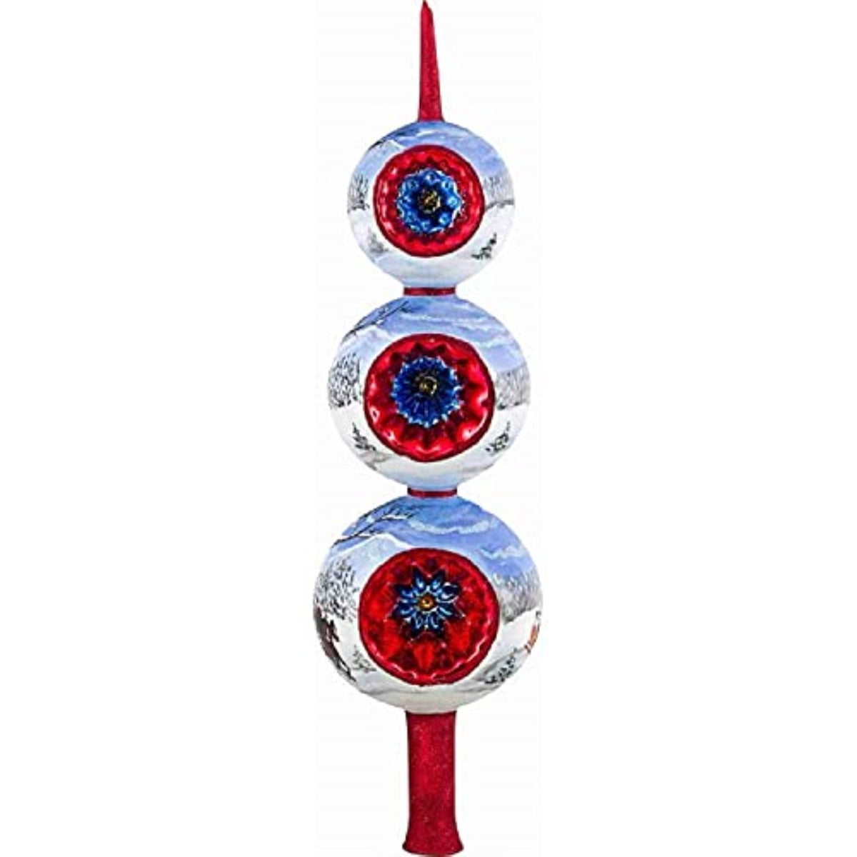 Zakopane Sleigh Ride Finial Polish Glass Christmas Tree Topper