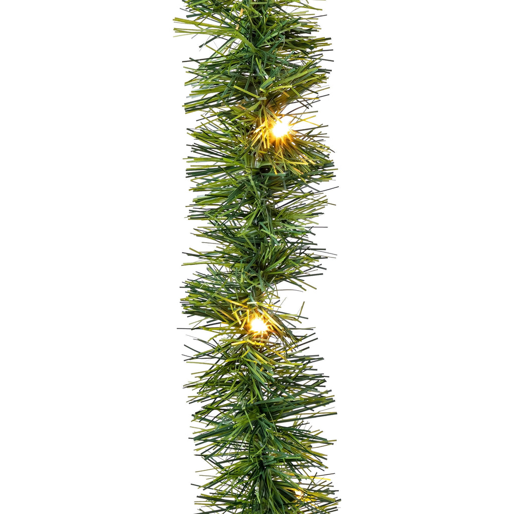Indoor/Outdoor Soft Pine Pre-Lit Color-Changing LED Artificial Christmas Garland, Green, 25', by Holiday Time