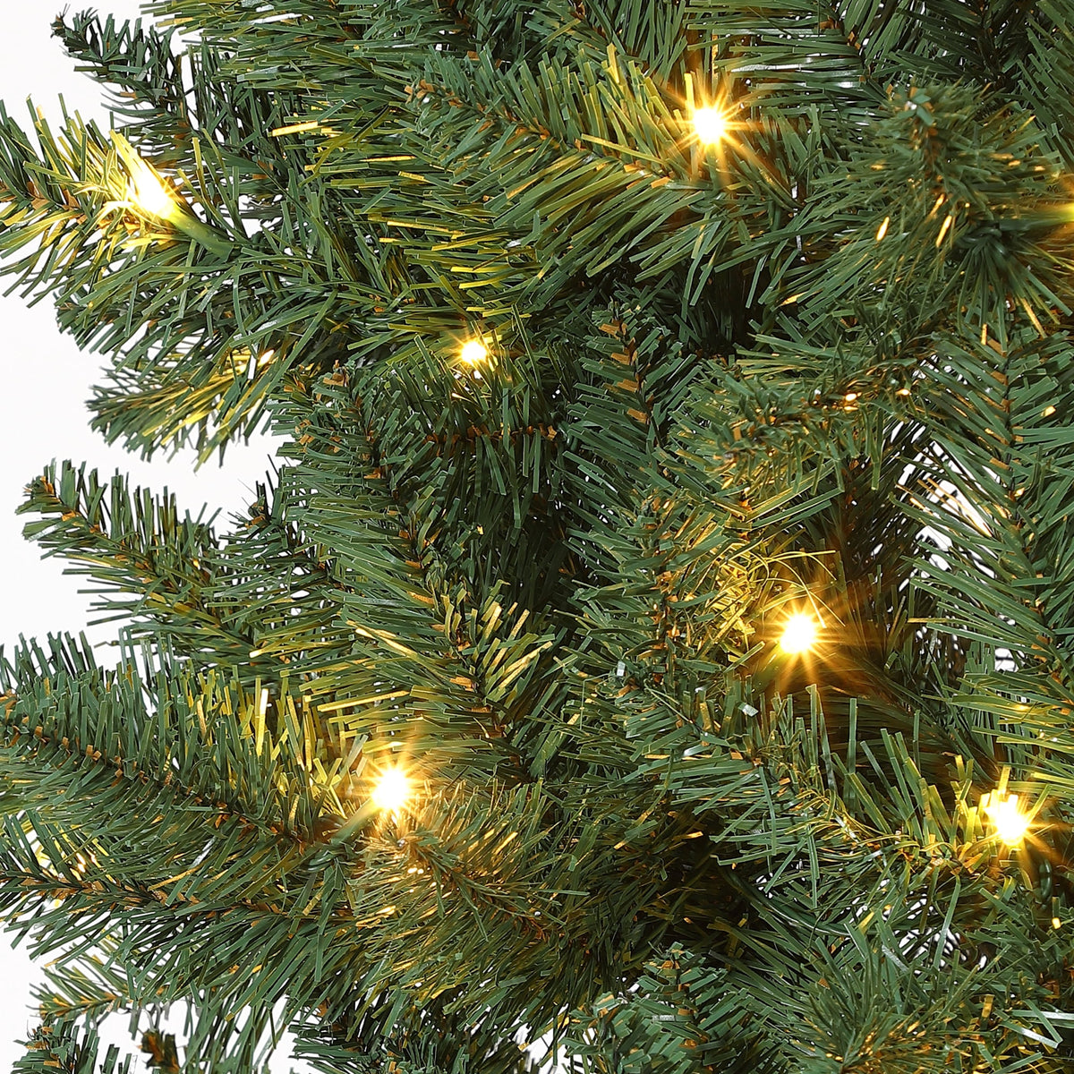 6ft/7.5ft/9ft Pencil Christmas Tree with LED Lights & Metal Stand, Pre-Lit Slim Artificial Holiday Trees,Christmas Decorations for Office,Home,Holiday