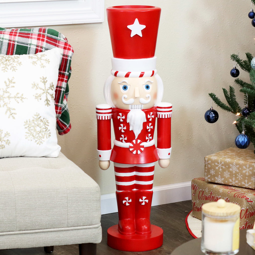 Sunnydaze Polyresin Alfonso the Noble Christmas Nutcracker Statue, 36"