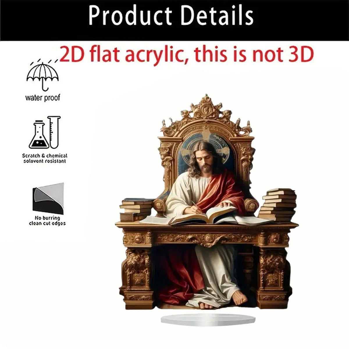 Xuniizn Christmas Ornaments 7x5x3" Acrylic Nativity Scene Standing Decorative, Nativity Sets & Figures Indoor Holiday Party Wedding Christmas Table Decorations, Christmas Decorations for Home
