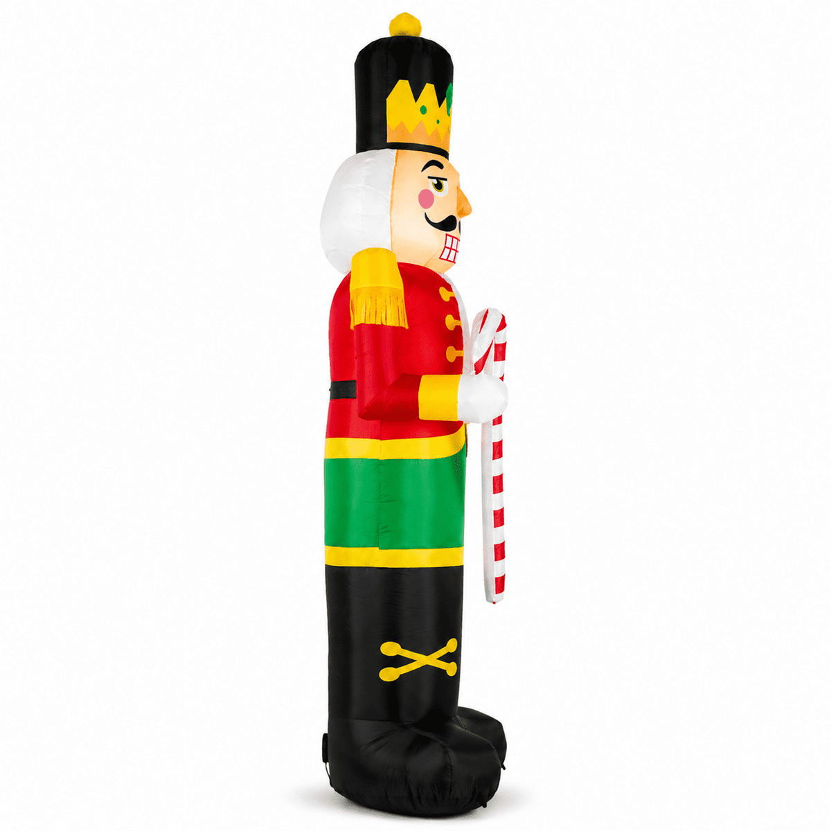 Yexmas 12FT Christmas Inflatable Nutcracker Soldier, Blow Up Yard Xmas Decor with LED Light&Candy Cane for Holiday Party Lawn Garden Outdoor Decor