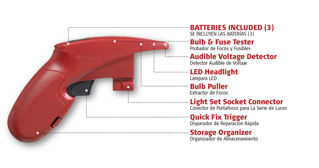 LightKeeper Pro - The Complete Tool for Incandescent Light Set Repair (1 year warranty excluding batteries)