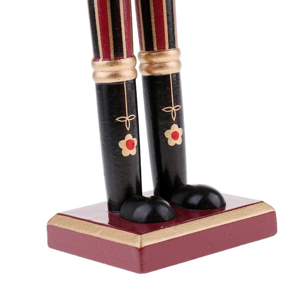 4 Piece Festive Traditional Wooden 12 Inch Multi-Coloured Soldier Swordsman Nutcracker Christmas Shelves Living Room Bedroom Home Decoration