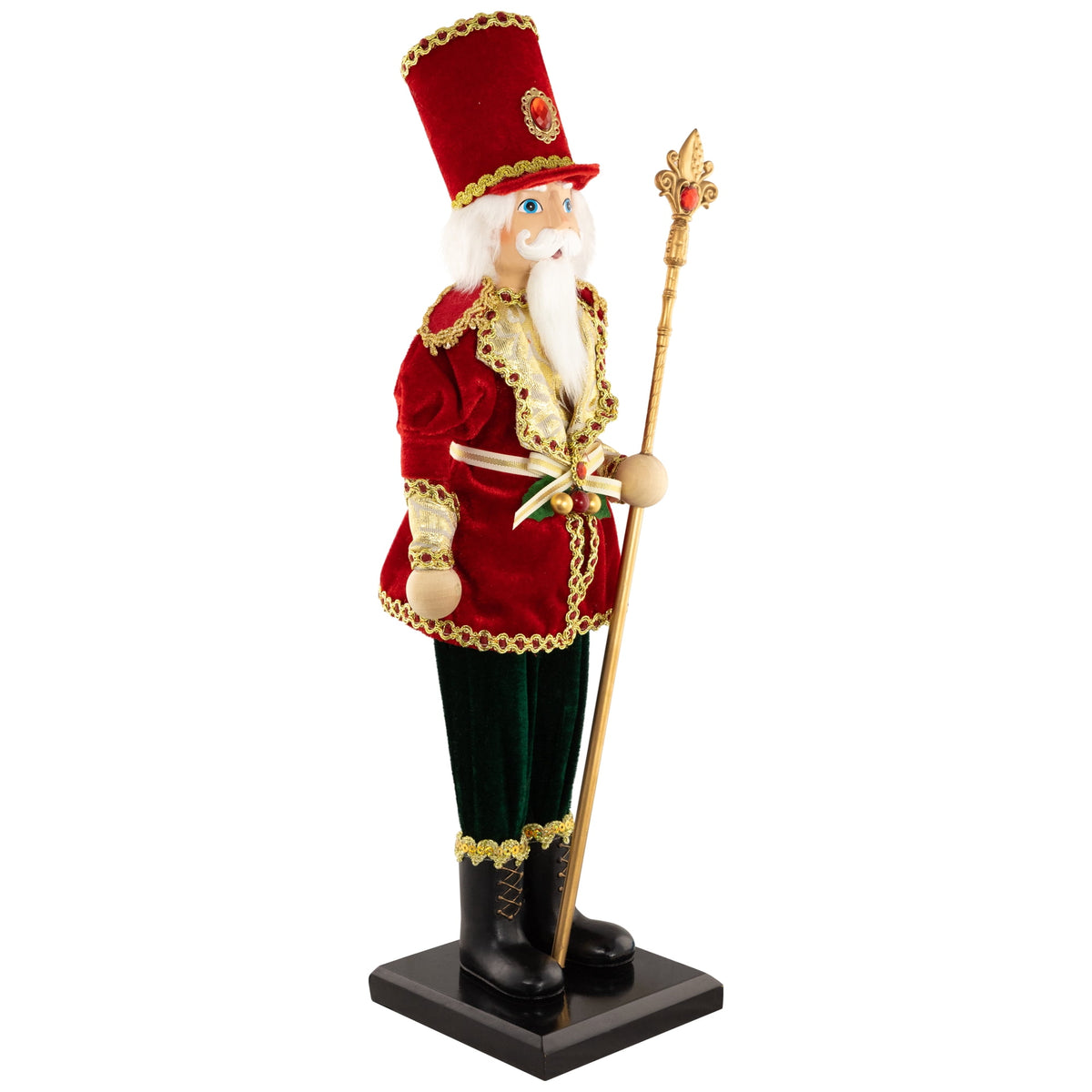 Northlight Jeweled Nutcracker with Scepter Christmas Figure - 22"