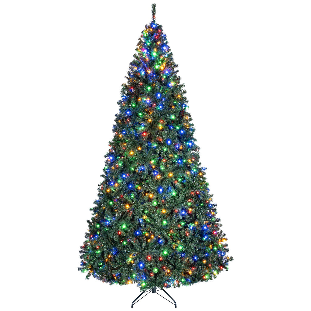 Costway 8Ft Pre-Lit Artificial Christmas Tree Hinged 750 LED Lights