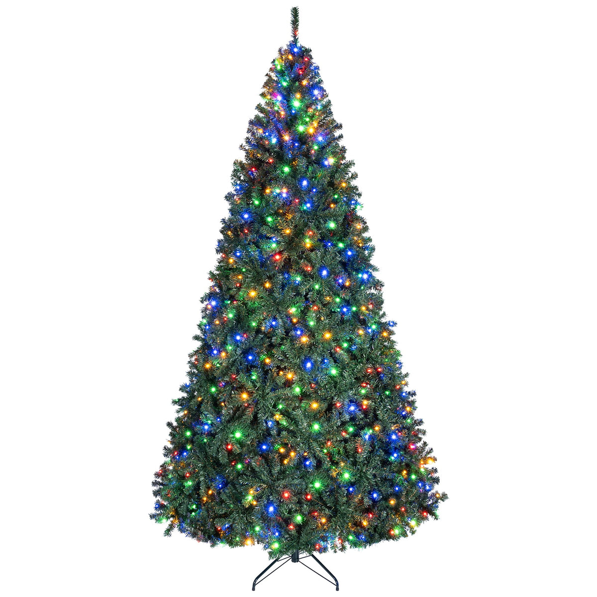 Costway 8Ft Pre-Lit Artificial Christmas Tree Hinged 750 LED Lights