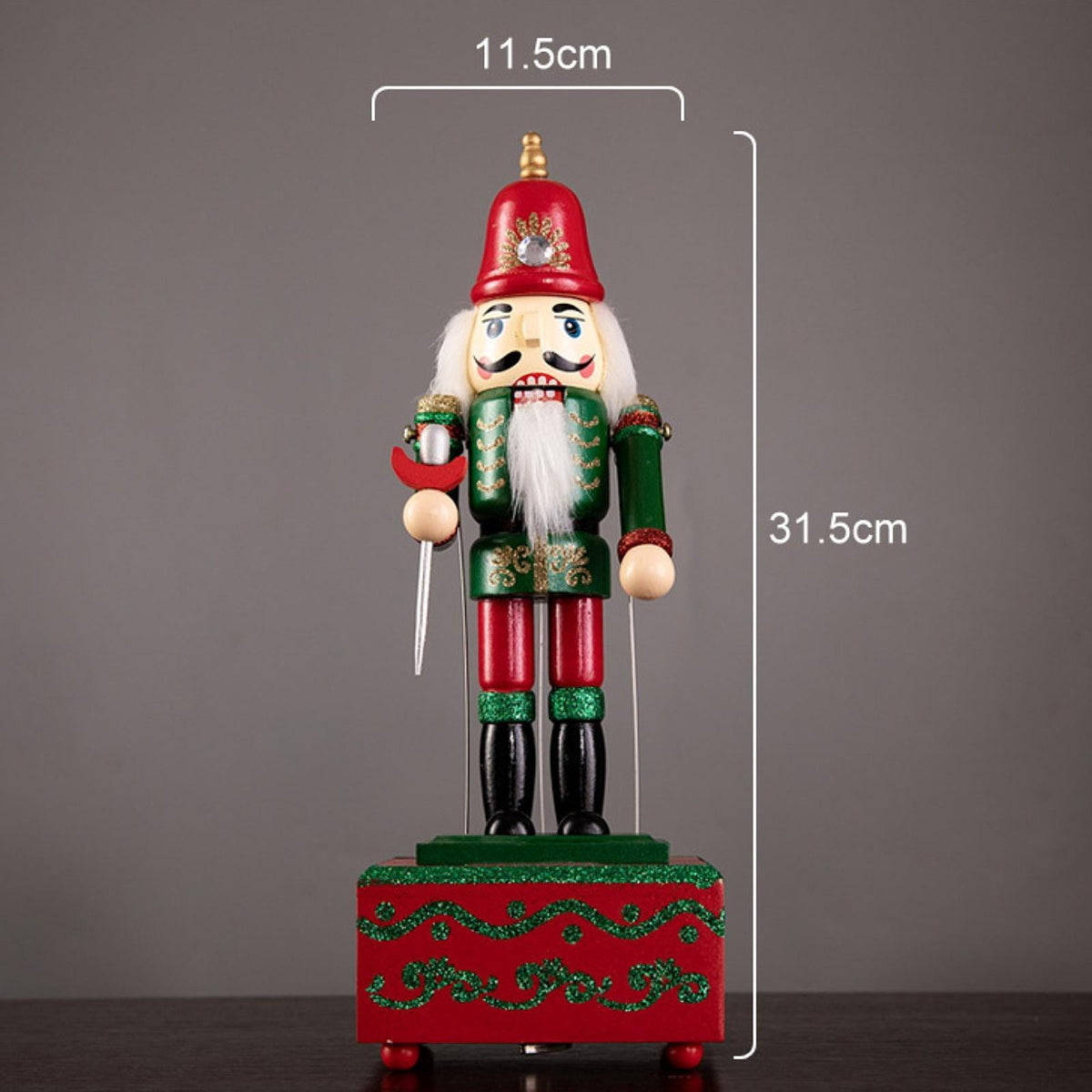 QSTDGVPW Christmas Nutcracker Decor Nutcracker Puppets Birthday Desktop Xmas Figurine for Wearing Cone Hat