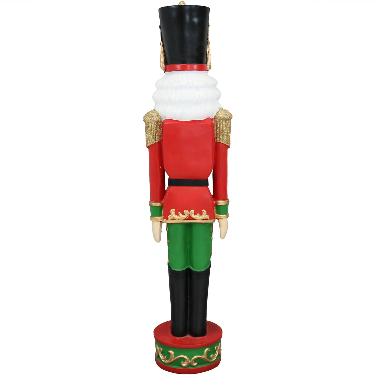 Sunnydaze Polyresin Kristoff the Christmas Nutcracker Statue, 37", 2-Count, Red & Green