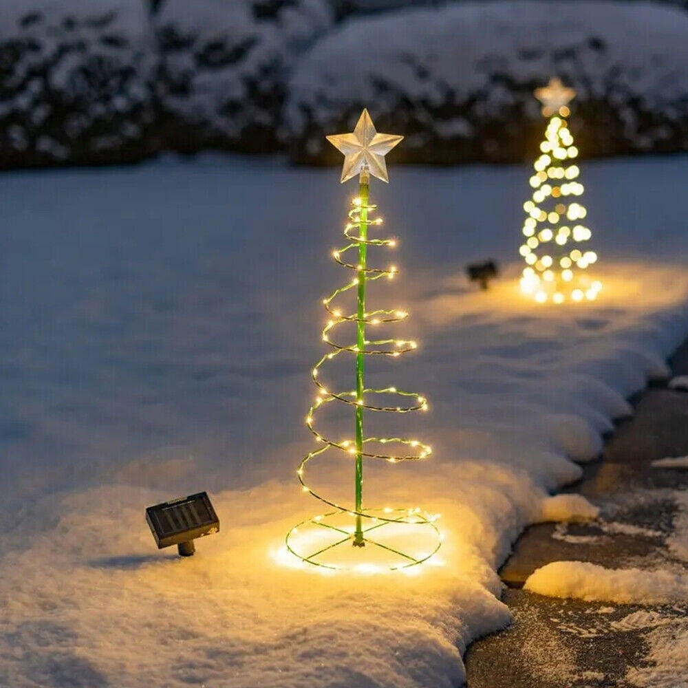 EROCK Christmas Tree Lights Solar 70 LED Lighted Tree Spiral Garden Pathway Decoration