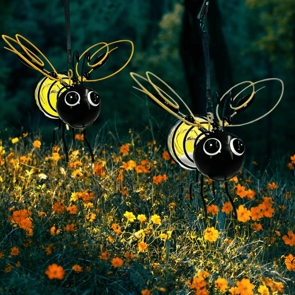 2 Pack Solar Butterfly Hanging Lantern Waterproof LED Outdoor Decor Light for Patio Garden Yard Pathway Balcony Porch Backyard