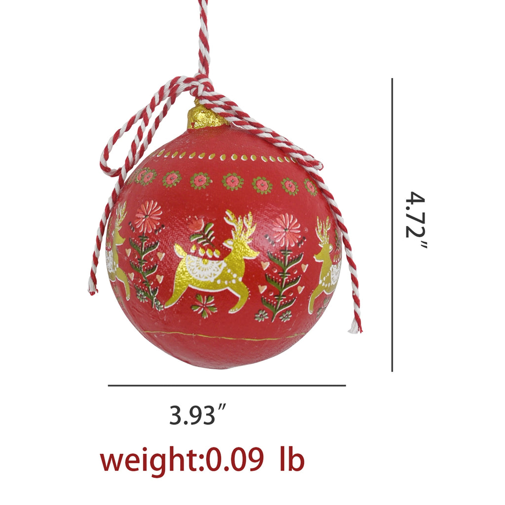 16inch Large Christmas Ball Ornament for Christmas Decoration, Vintage Christmas Bells Decor for Tree, Mantel, Farmhouse Holiday Home & Outdoor Decorations