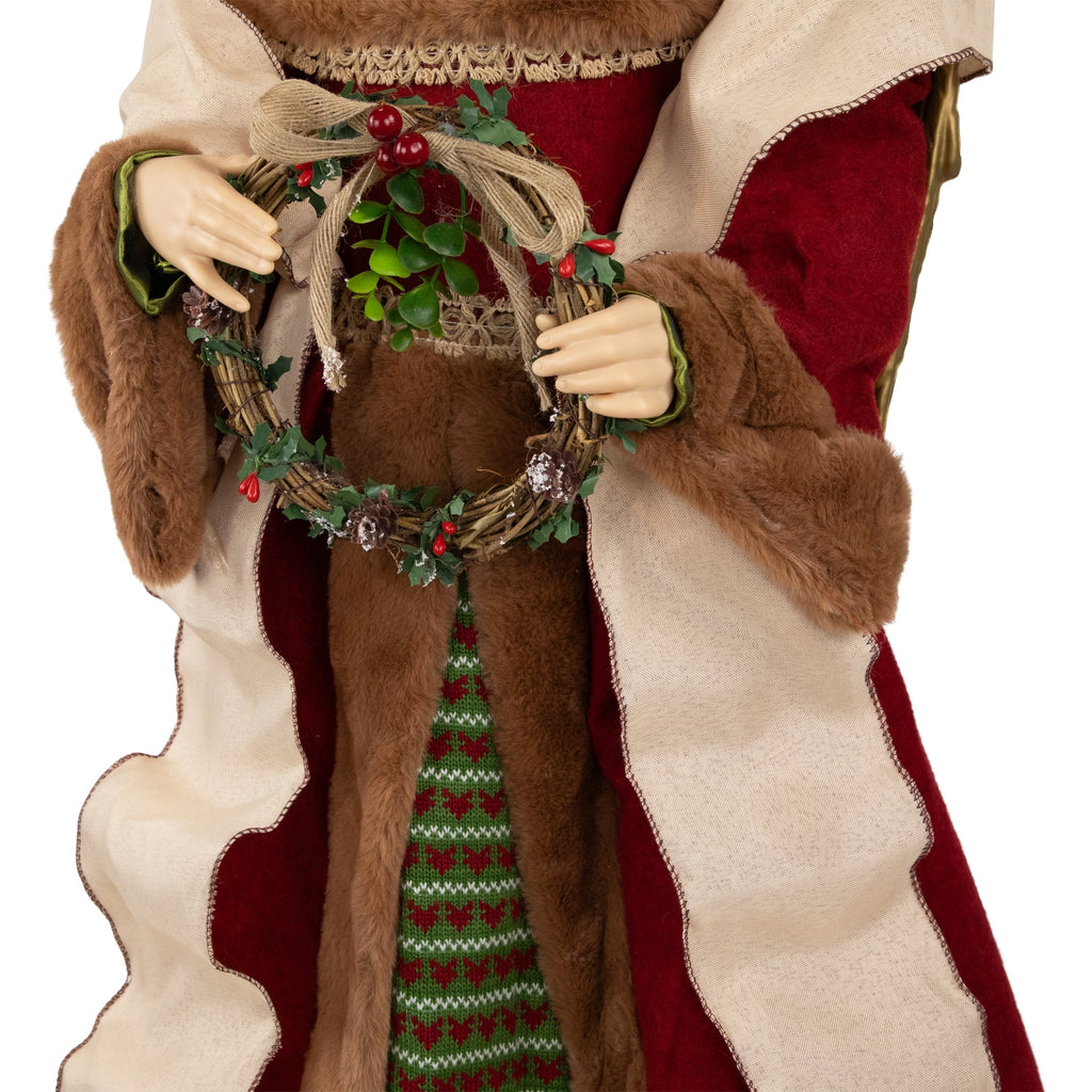Northlight Angel with Wings Commercial Size Christmas Tree Topper - 3' - Brown and Red - Unlit