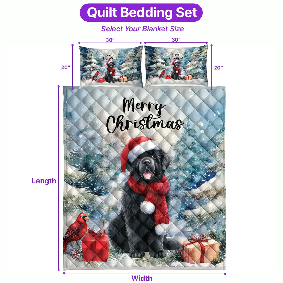 Merry Christmas French Bulldog Enjoys Woofmas Winter Xmas Holiday Quilt Bedding Set Dog Lover Gifts 1 Blanket Bed Cover 2 Pillowcases - 02022