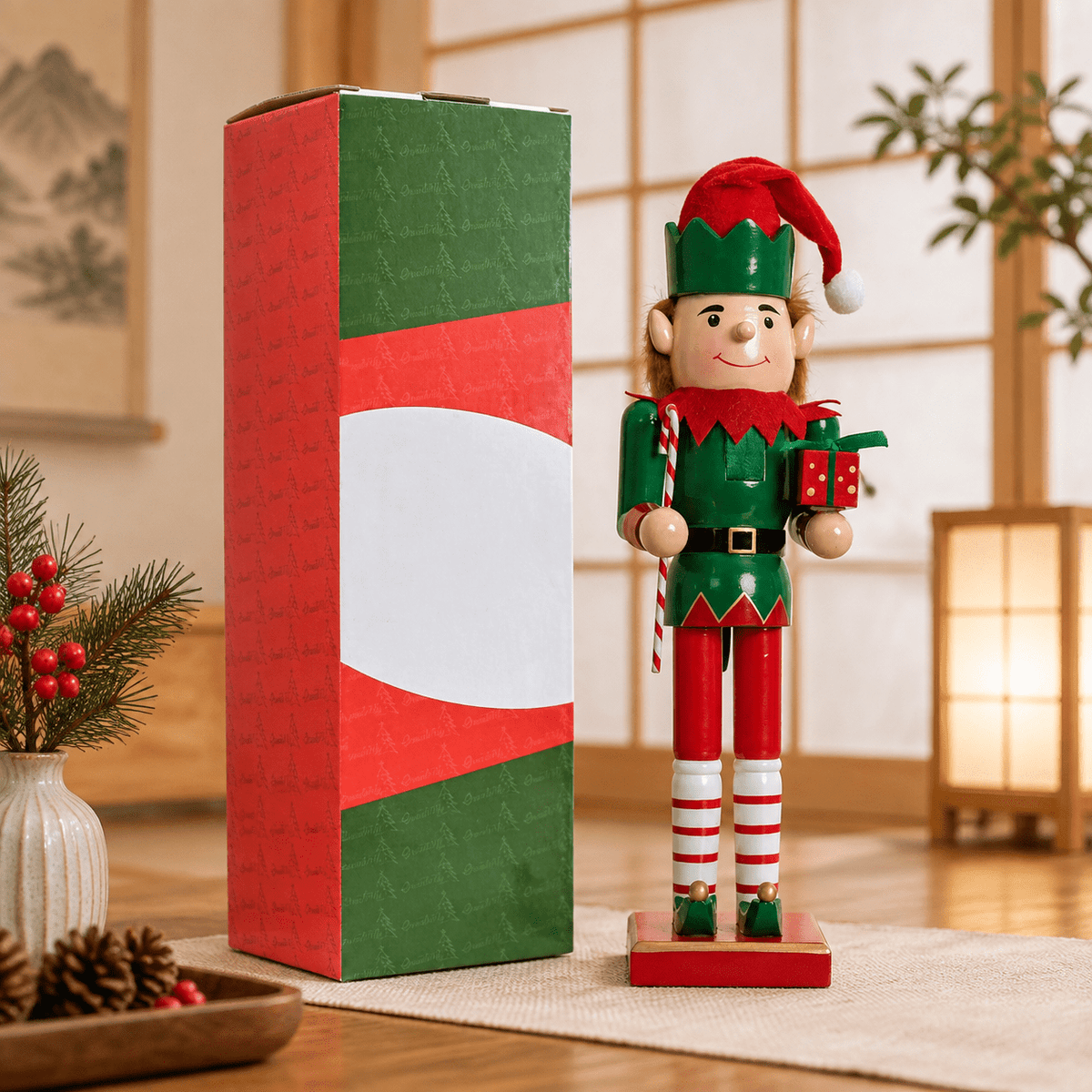 15.75 Inch Wooden Christmas Nutcracker Decorative Holiday Figure
