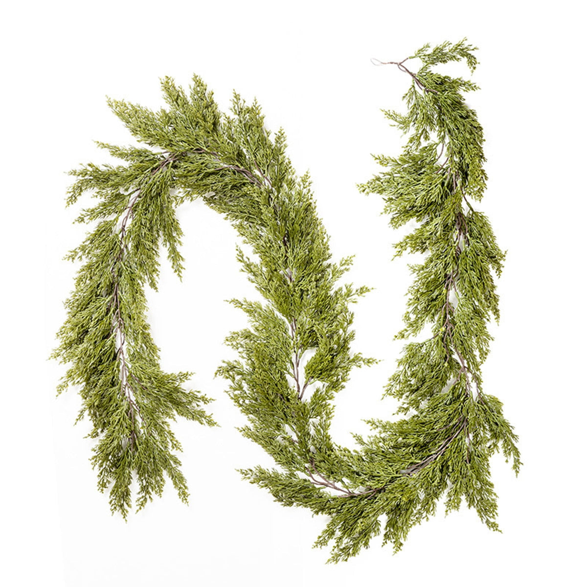 RBCKVXZ 5 FT Christmas Garland Thick and Realistic Artificial Cedar Garland Green Faux Needles Garland for Christmas Winter Home Mantel Fireplace Holiday Party Decorations