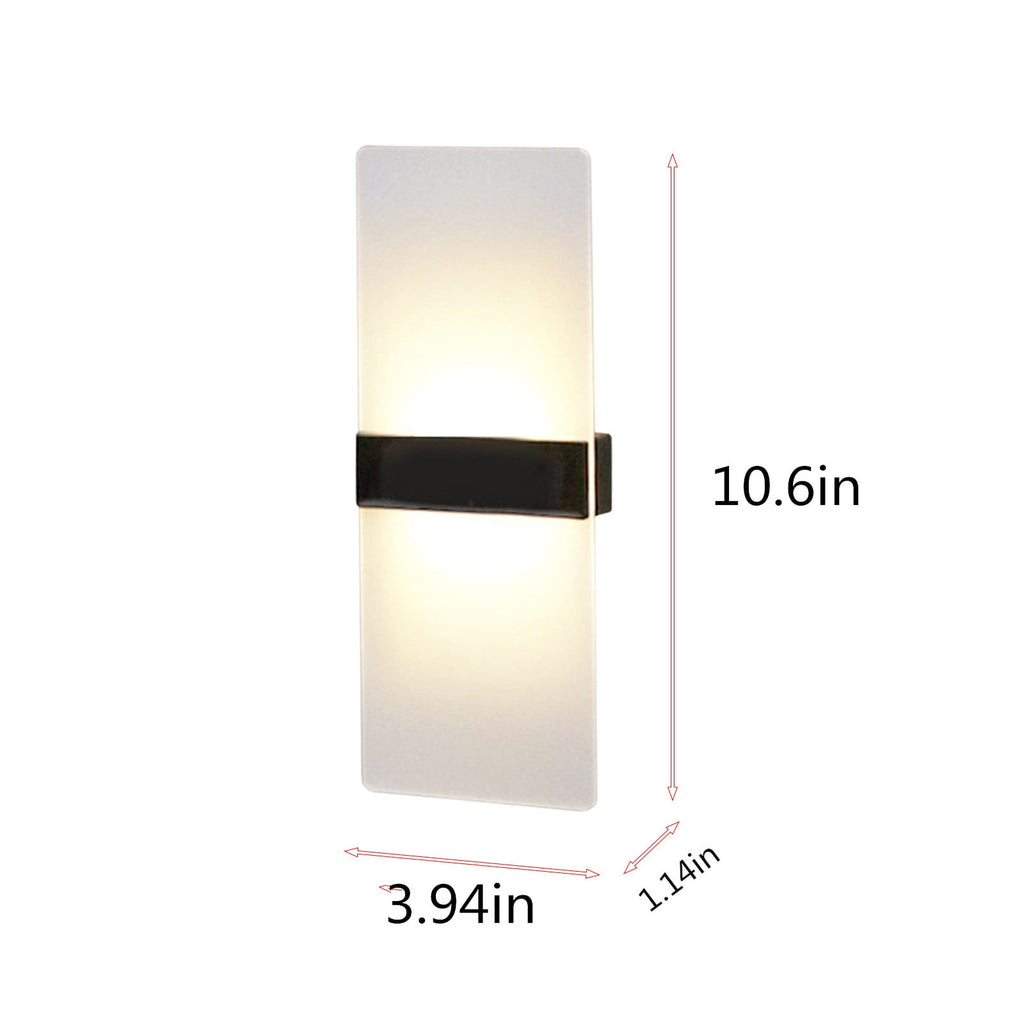 Gnmfd 2 Pack Solar Wall Lights Outdoor, LED IP65 Solar Fence Lights with Auto On/Off, Energy Saving Decorative Garden Lighting for Backyard Garage Pathway Yard Patio