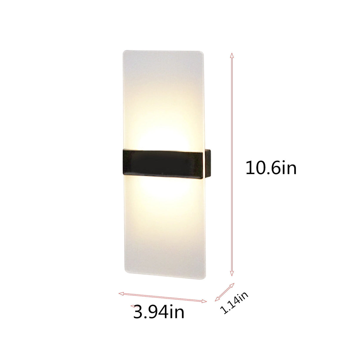 Gnmfd 2 Pack Solar Wall Lights Outdoor, LED IP65 Solar Fence Lights with Auto On/Off, Energy Saving Decorative Garden Lighting for Backyard Garage Pathway Yard Patio