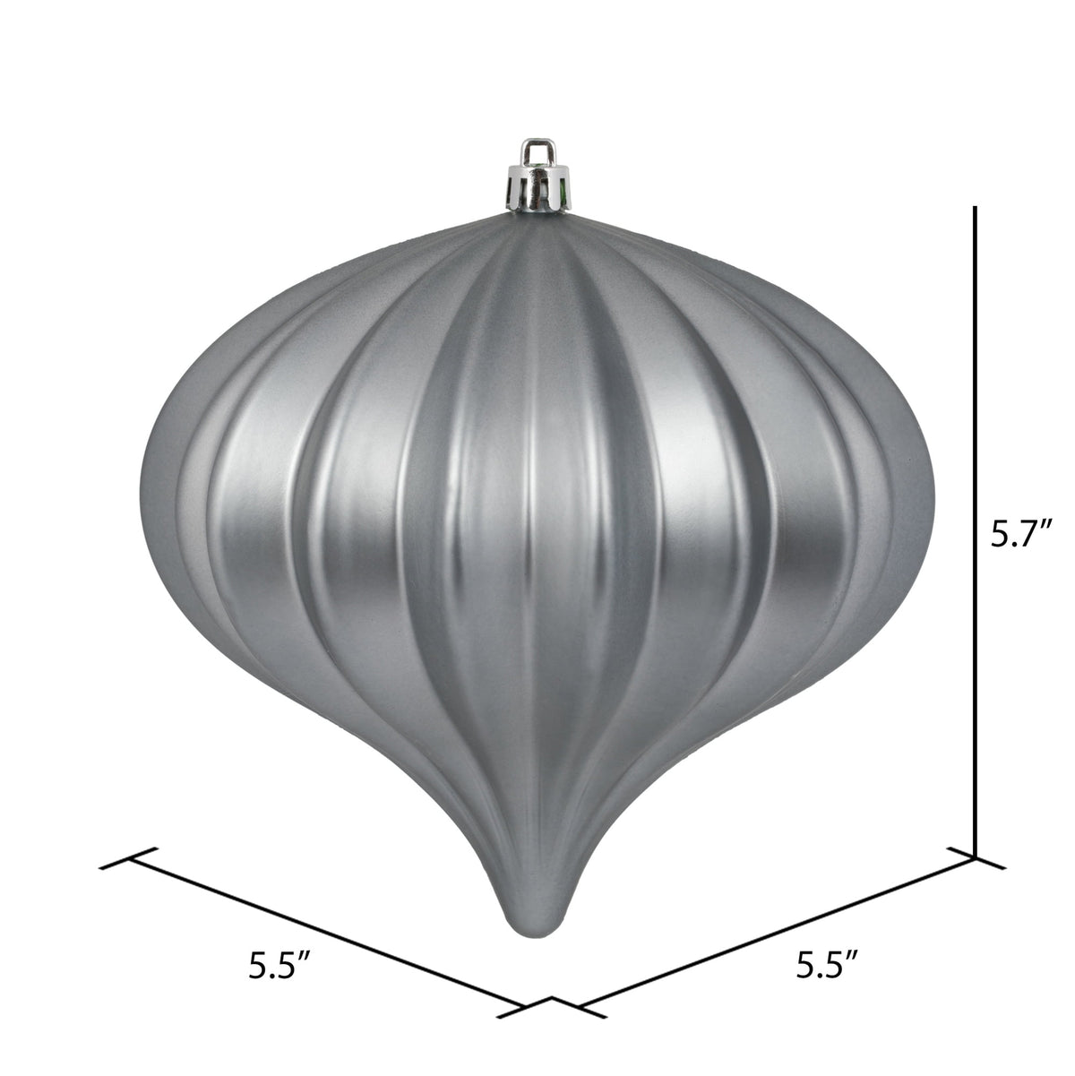Vickerman 5.7" Burnished Orange Matte Onion Christmas Ornament, UV treated, Set of 3