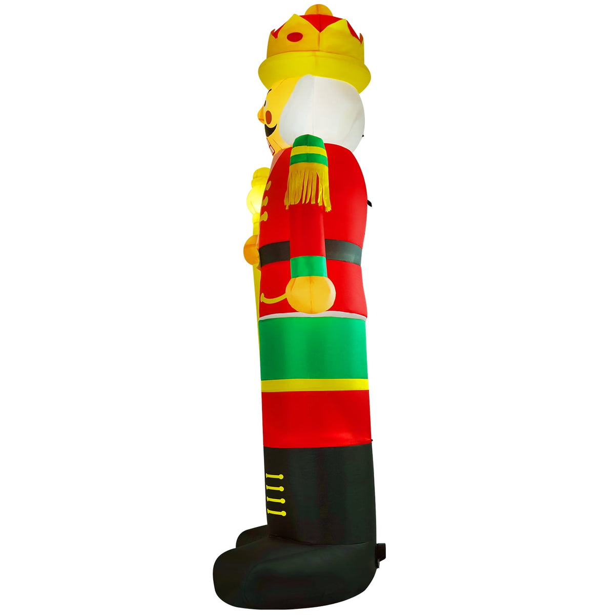 Yexmas 12FT Christmas Inflatable Nutcracker Soldier, Blow Up Yard Xmas Decor with LED Light&Candy Cane for Holiday Party Lawn Garden Outdoor Decor