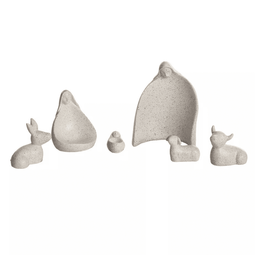 Transpac White Resin Nativity Set of 6 Christmas Tabletop Decor