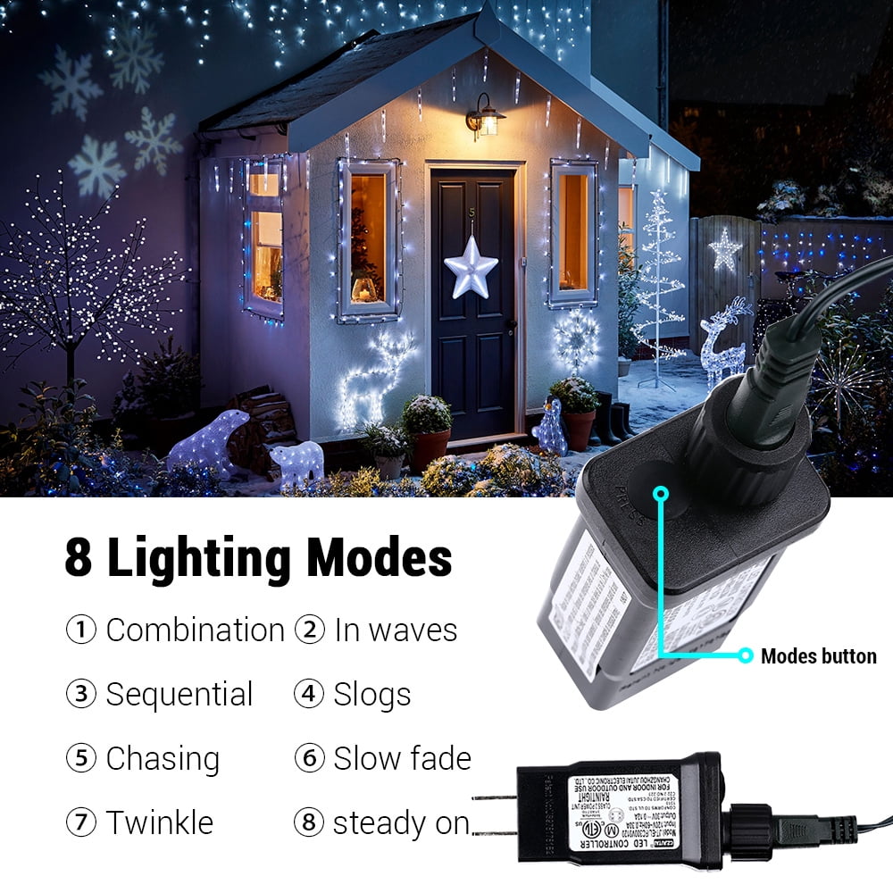 Christmas Lights Multicolor, Toodour 82ft 200 LED Christmas String Lights with 8 Modes, Timer, Connectable Plug in Christmas Outdoor Indoor Lights for Home, Garden, Party, Christmas Tree Decor