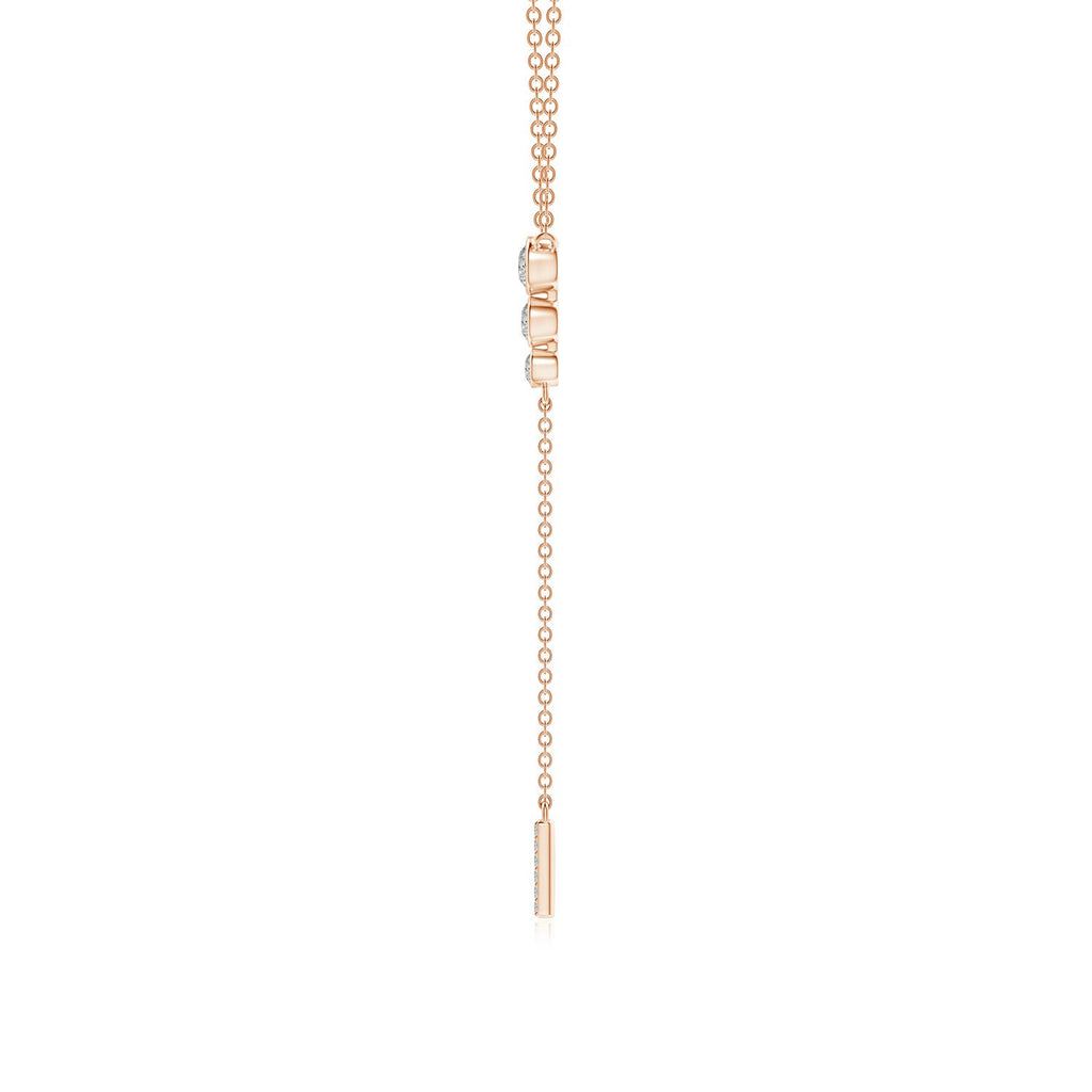 Angara Necklace - Natural Diamond Lariat Necklace in 14K Yellow Gold for Women | April Birthstone Jewelry, Birthday, Anniversary, Christmas, Jewelry Gift for Women